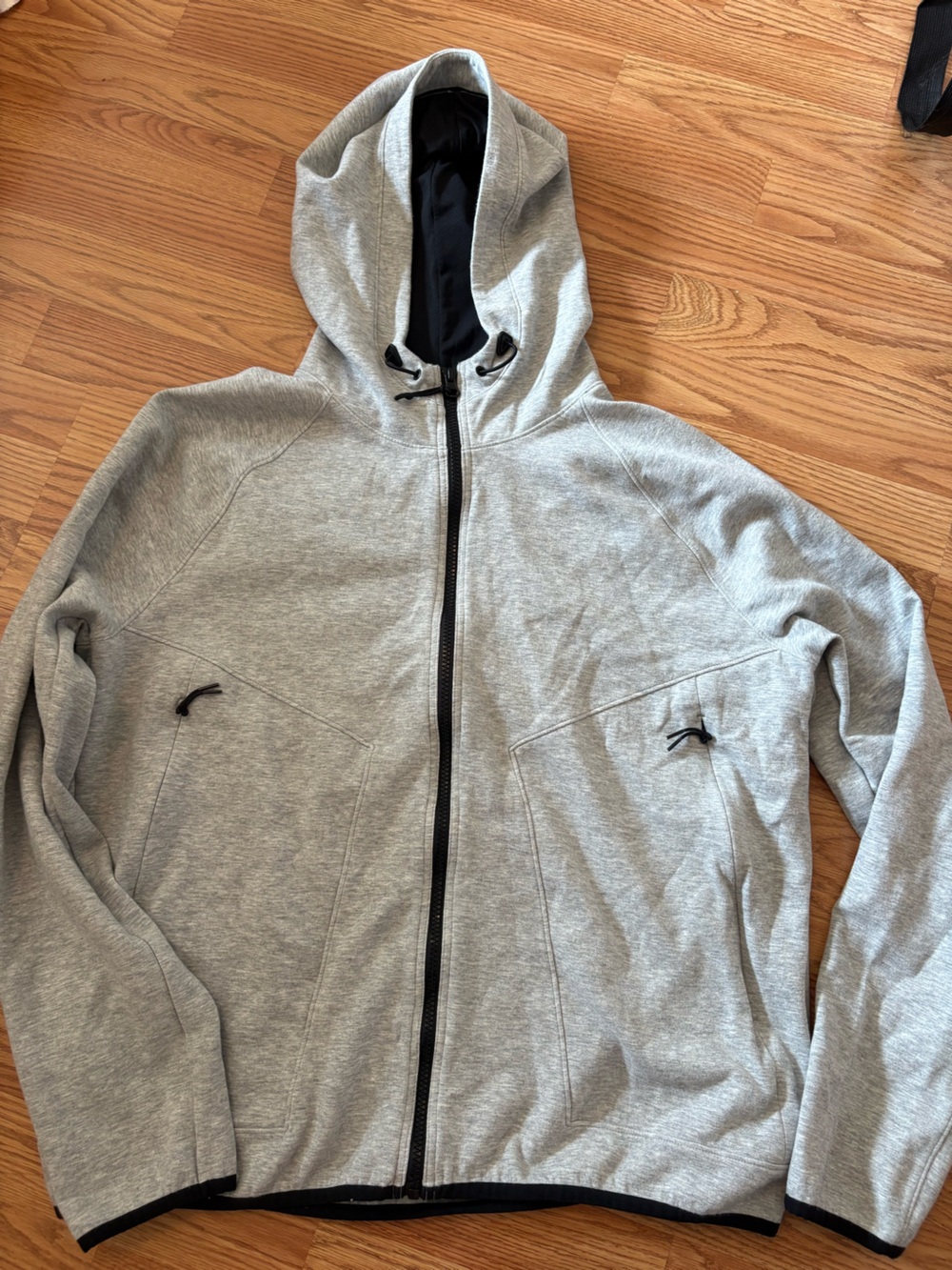 Zella Men's Light Gray Full-Zip Hooded Jacket
